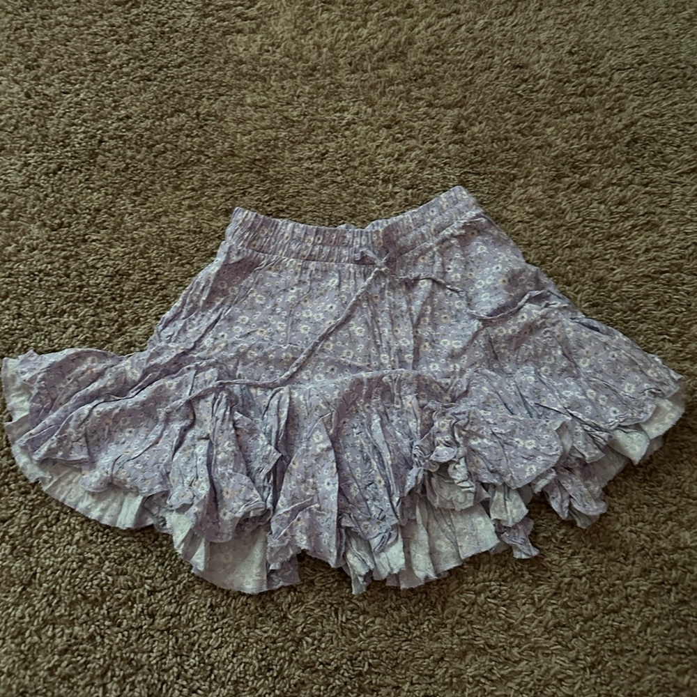 Aeropostale purple floral print skirt